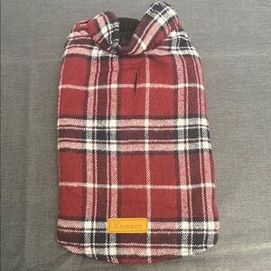 Red Plaid Dog Jacket by Kuoser